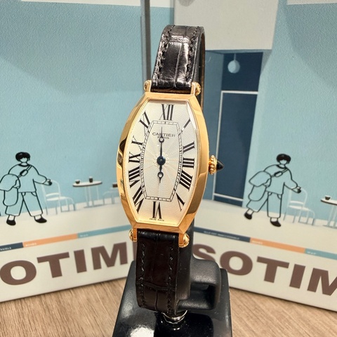 【稀有 PARIS 巴黎面】Cartier Tonneau 卡地亞 W1541451  18K黃金酒桶型手錶（典藏品味） 中古女錶款