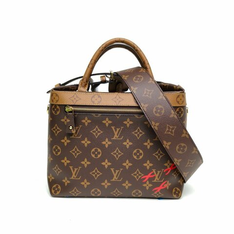 LOUIS VUITTON 老花PVC金扣2016CityCruiser秀款復古盒子包肩背包