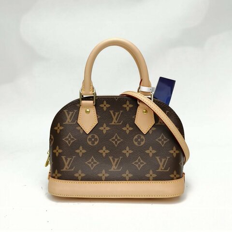 LOUIS VUITTON ALMA貝殼包BB老花PVC晶片肩背包
