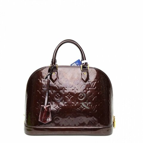LOUIS VUITTON ALMA貝殼包小號車厘子紅漆皮2012肩背包