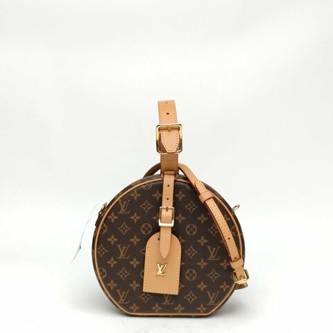 LOUIS VUITTON PETITEBOITECHAPEAU硬圓餅中號老花PVC肩背包