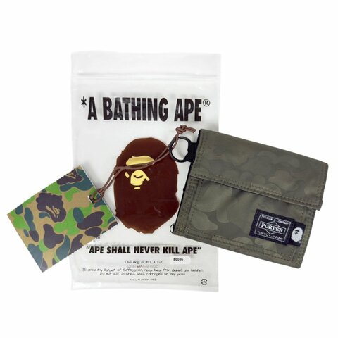 PORTER 聯乘 A BATHING APE 短銀包