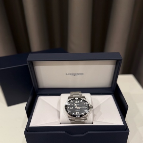 （全新2026/7保卡）LONGINES 浪琴 深海征服者浪鬼陶瓷潛水機械錶-灰 x銀/41mm