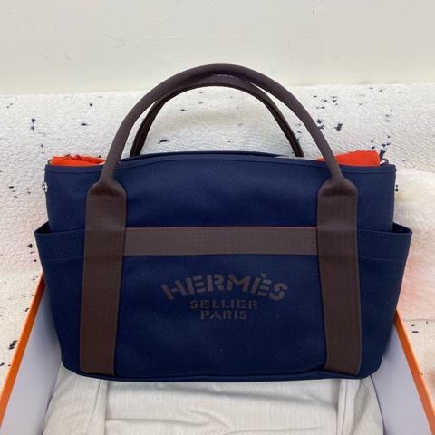 Hermes 深藍 旅行包🧳💙媽咪包