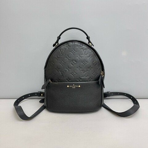 Louis Vuitton sorbonne黑色全皮壓紋雙肩包