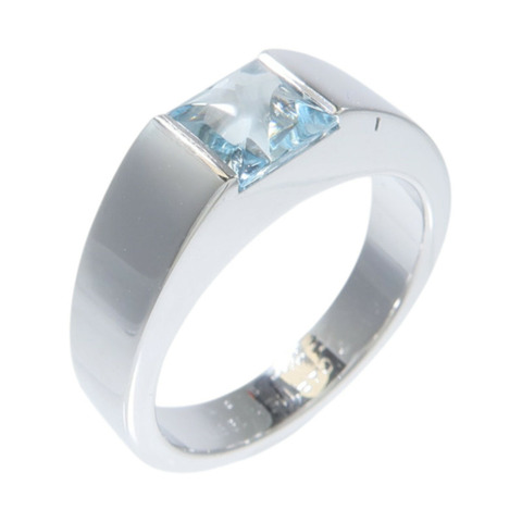 CARTIER 18K白金Tank Ring戒指