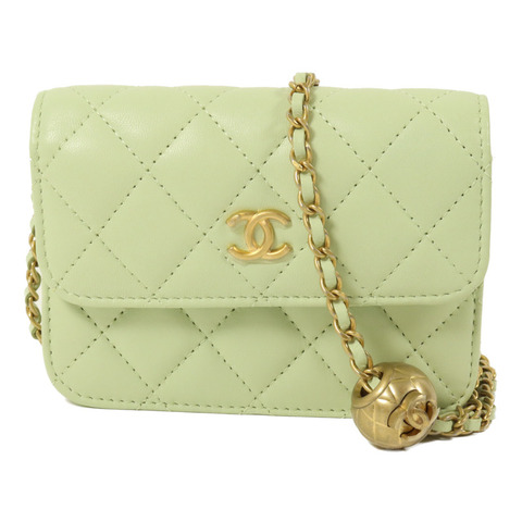 CHANEL 羊皮皮革Mini Wallet On Chain鏈帶肩背袋