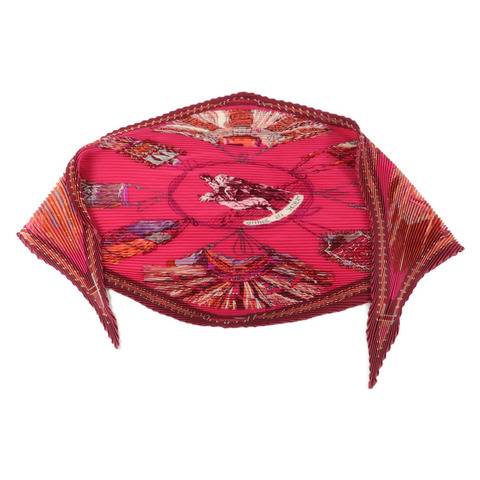 HERMES 絲質Pleated Scarf 130x45cm絲巾