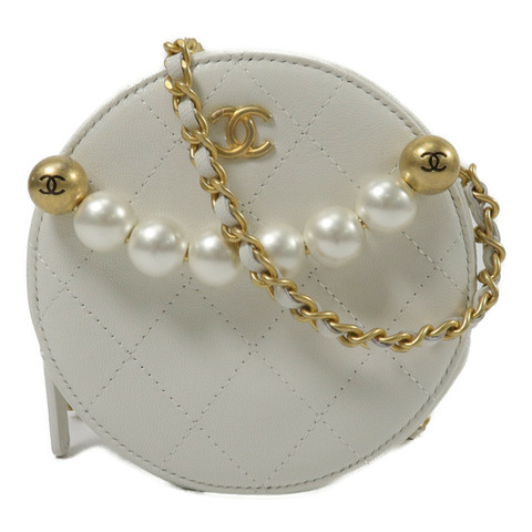 CHANEL 牛皮皮革Chain Shoulder鏈帶肩背袋