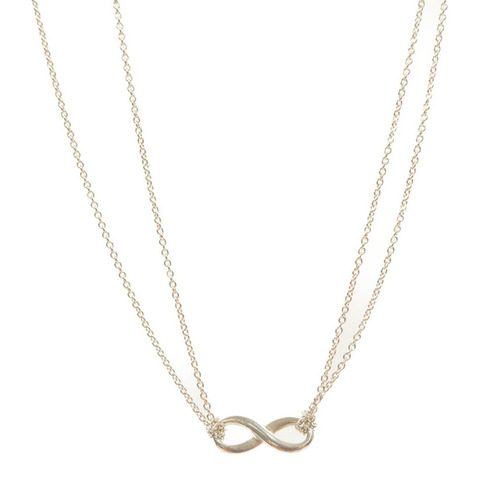 TIFFANY＆CO 925純銀Infinity Necklace項鍊