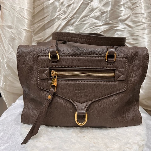 Louis Vuitton 路易威登｜ 【二手正品】 Empreinte Pont Neuf 全皮壓紋新橋包（大象灰/褐灰）