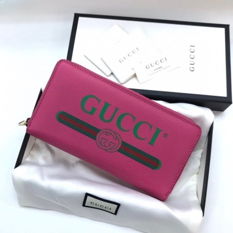 Gucci long wallet 496317 Pink