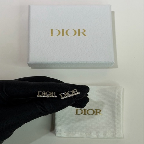 DIOR｜字母耳釘 銀
