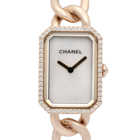 香奈兒 (Chanel) CHANEL Première 鑽石錶圈腕錶 18KPG（玫瑰金）女士白色錶殼 H4412