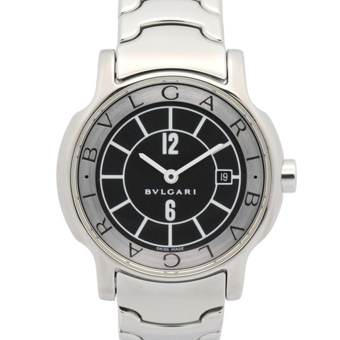 寶格麗 (Bulgari) Solo Tempo 系列腕錶，精鋼材質，女士款，黑色，ST29S