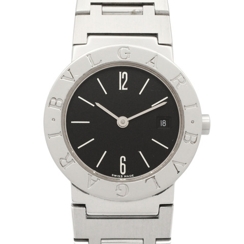 寶格麗 (Bulgari) BVLGARI 女士黑色不鏽鋼腕錶 BB26SSD
