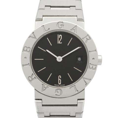 寶格麗 (Bulgari) BVLGARI 女士黑色不鏽鋼腕錶 BB26SSD