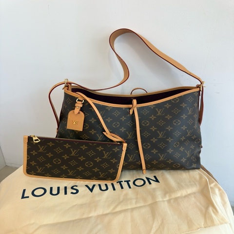 近新LV老花Carry All MM側背包肩背包M46197
