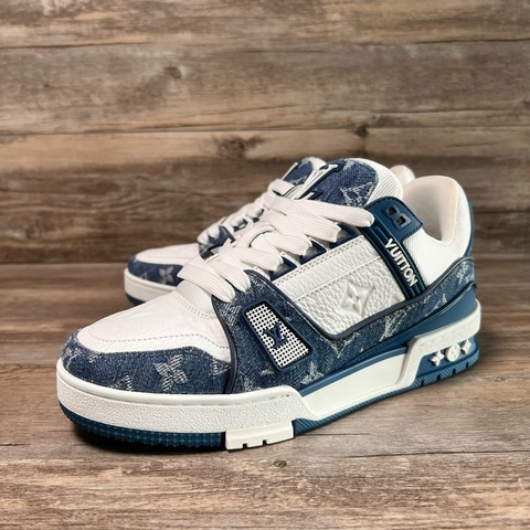 Louis Vuitton路易威登 trainer 白藍牛仔  37.5碼