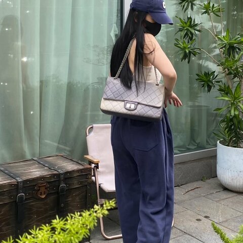 CHANEL 漸變銀扣2.55小號 鏈條包 25*14*8 98新配件盒子 塵袋