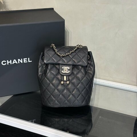 CHANEL 薩爾茨堡雙肩包 - 小號黑金