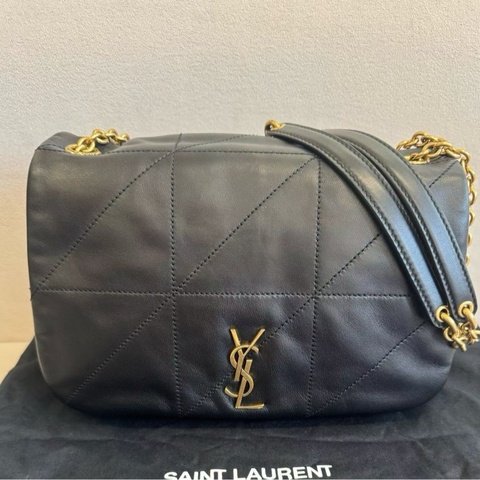 99新Ysl 聖羅蘭 黑金小號Jamie 鏈條包 尺寸25x16 超級軟糯小羊皮 有塵袋