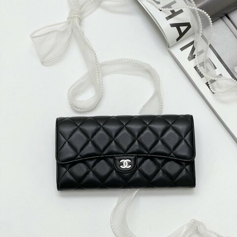 CHANEL COCO 經典翻蓋長夾 雷標款