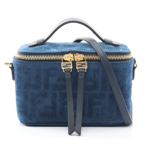 FENDI Vanity FF 植絨牛仔斜背包 8BS108AVR6F1UJW 布料皮革 全新