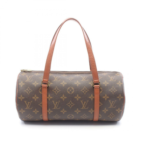 路易威登 Papillon 30 Monogram 舊手提包 M51365 PVC塗層帆布皮革棕色二手女士