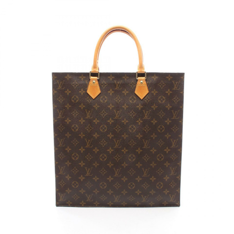 路易威登 Sac Plat 手提包 M51140 Monogram 皮革棕色二手女士