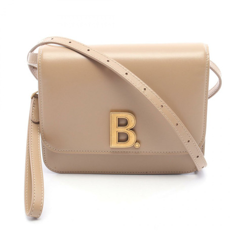 BALENCIAGA B-dot 單肩包 592898 皮革 米色 二手 女士