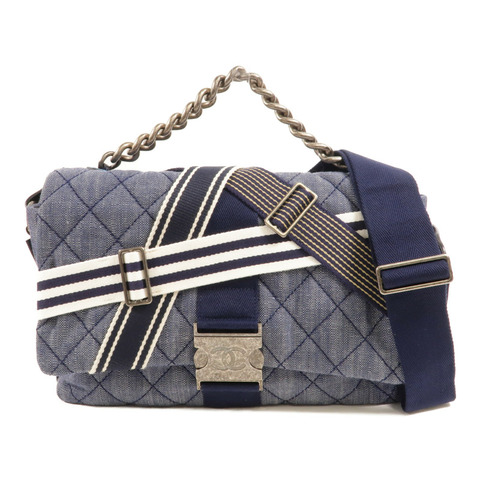 CHANEL Demin Airlines Buckle Messenger手挽肩背兩用袋