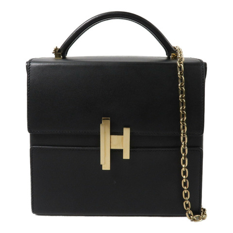 HERMES Tadelakt皮革Cinhetic Bag手挽肩背兩用袋Noir