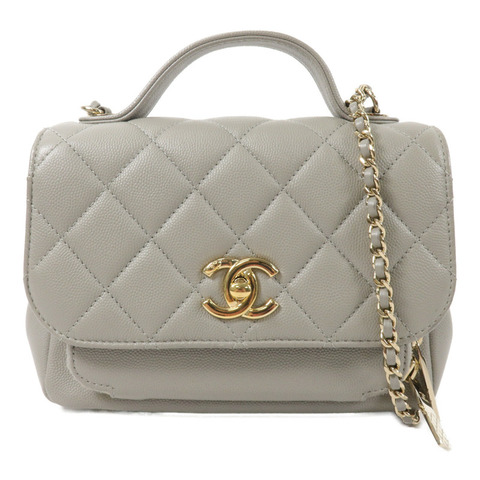 CHANEL 牛皮皮革Bussiness Affinity鏈帶手挽肩背兩用袋