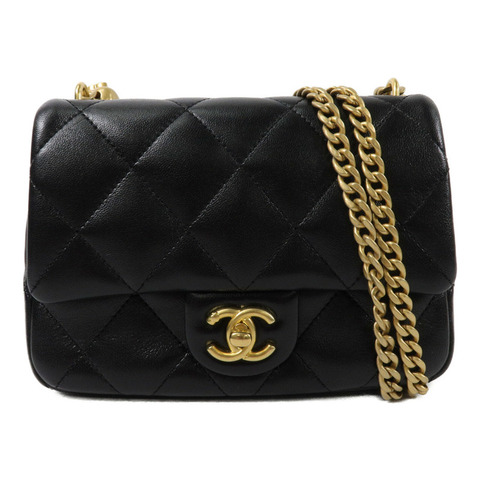 CHANEL 牛皮皮革Heart Crush Flap鏈帶肩背袋