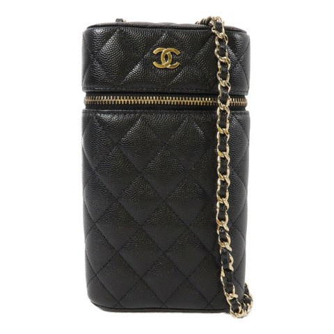 CHANEL 牛皮皮革Phone Bag鏈帶肩背袋