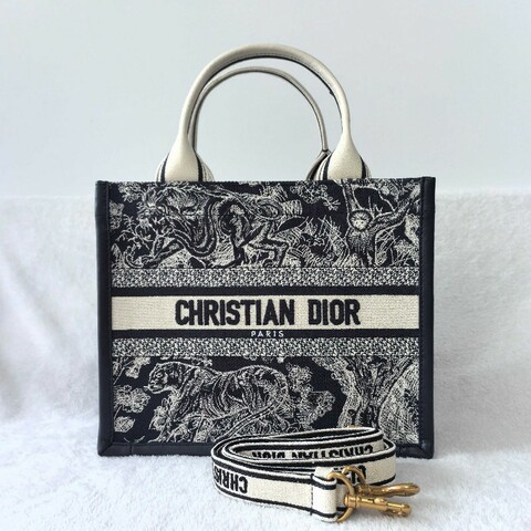 Dior 迪奧 book tote 肩帶款 小號 動物園