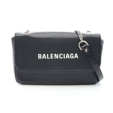 BALENCIAGA Everyday 鏈條皮夾單肩斜背包 537387 皮革 BK 二手