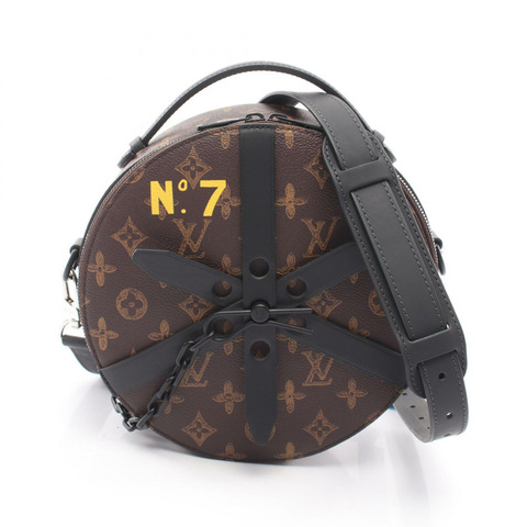 路易威登 Wheel Box 單肩斜背包 M59706 Monogram 棕色皮革