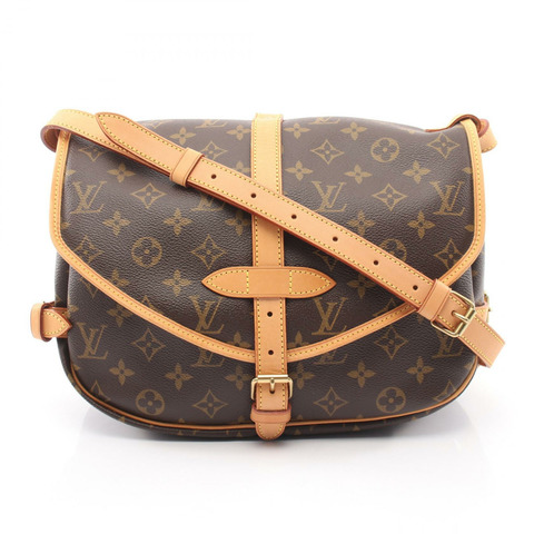 路易威登 Saumur 30 肩斜背包 M42256 Monogram 棕色皮革
