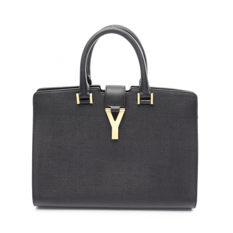YVES SAINT LAURENT Cavas chic 手提包 400660 黑色真皮二手女款
