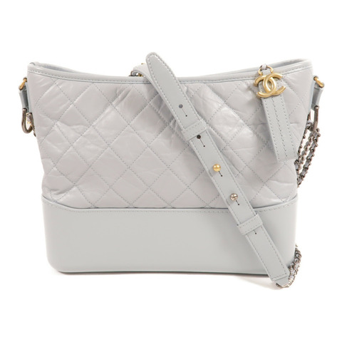 CHANEL 牛皮皮革Gabrielle Medium鏈帶肩背袋