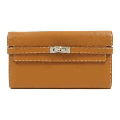 HERMES Epsom皮革Kelly Long Wallet長錢包