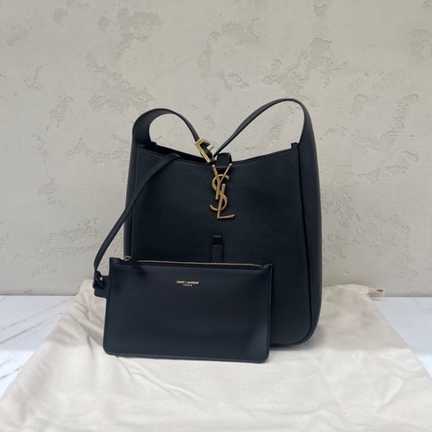 saint laurent ysl hobo 小號新款 LE 5 À 7 SUPPLE SMALL LEATHER BLACK 850533AAAUQ1997