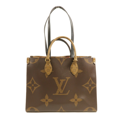 LOUIS VUITTON Monogram Giant On The Go MM金扣手挽肩背兩用袋