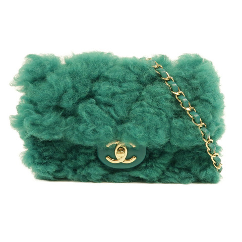 CHANEL Shearling/羊皮皮革Flap Bag肩背袋