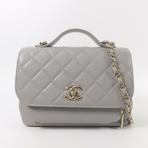CHANEL 牛皮皮革Business Affinity鏈帶手挽肩背兩用袋