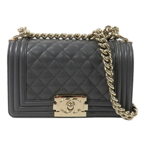 CHANEL 牛皮皮革Boy 20鏈帶肩背袋