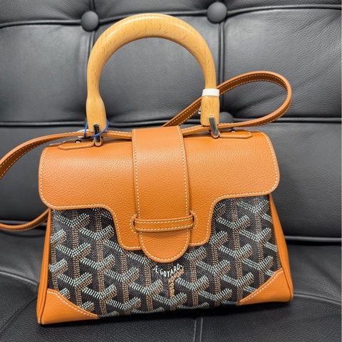 Goyard  戈雅 Saïgon迷你包（軟型版） Goyardine 帆布 15 x 7.5 x 20