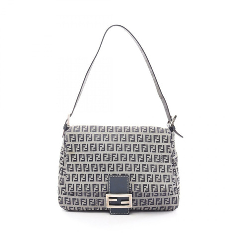 FENDI Mamma 水桶包 Zucchino 單肩手提包 2308-M426-018 帆布皮革 二手